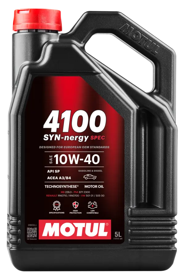 روغن موتور Motul 4100 Syn 10W40 حجم 5 لیتر